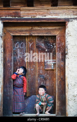 Valle Phobjikha, Bhutan, Asia Foto Stock