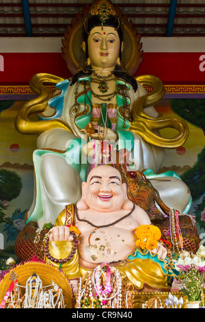 Ja Sangkat Buddismo e Guanyin in Wat chaimongkol Foto Stock