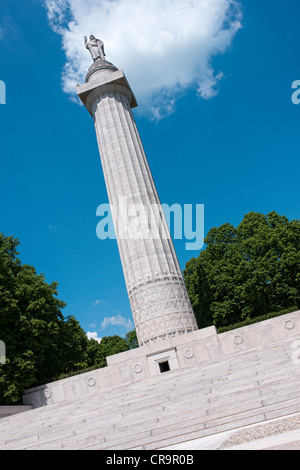 Una vista del monumento americano a Montfaucon-d'Argonne in Lorena, Francia Foto Stock