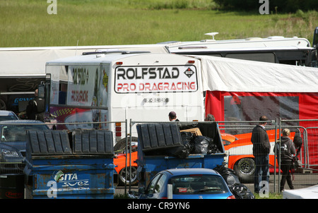 Santa Pod Raceway vicino a Wellingborough Bedfordshire GB UK 2012 Foto Stock