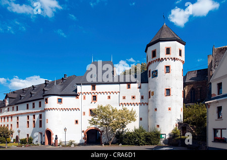 Schloss von der Leyen castello in Kobern-Gondorf in basso sulla Mosella, Renania-Palatinato, Germania, Europa Foto Stock