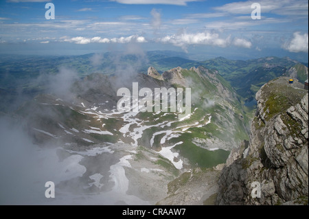 Vista da Mt. Saentis sul Lago di Costanza, Svizzera, Europa Foto Stock