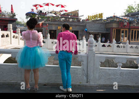 Al Lago QianHai, a Pechino, Cina Foto Stock