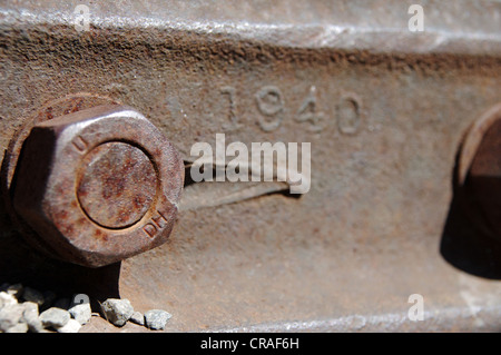 Vite ferroviaria su una traccia sulla linea alta in New York Foto Stock