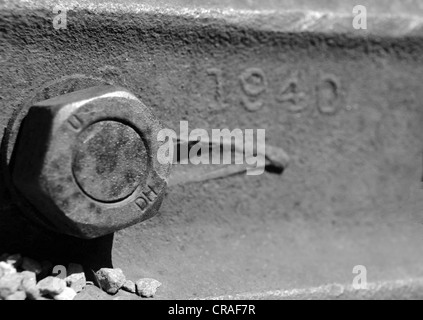 Vite ferroviaria su una traccia sulla linea alta in New York Foto Stock