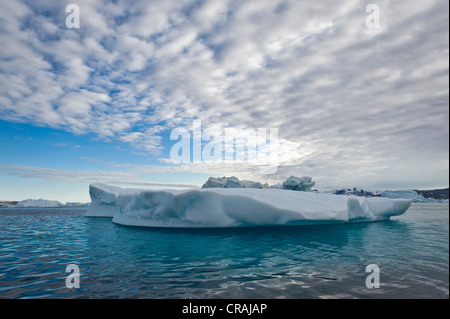 Iceberg, Sermilik Fjord, est della Groenlandia, Groenlandia Foto Stock