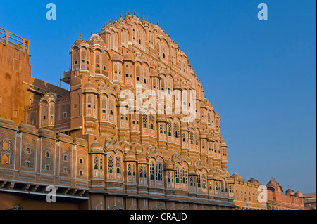 Hawa Mahal, Palazzo di venti, Jaipur, Rajasthan, India, Asia Foto Stock
