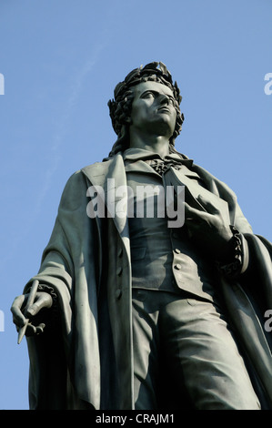 Friedrich Schiller monumento, fermata Taunusanlage park, Frankfurt am Main, Hesse, Germania, Europa Foto Stock