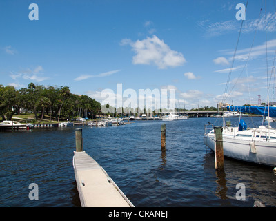 Melbourne Yacht Club Porto in Indian River Lagoon sulla Intracoastal Waterway a Melbourne Florida USA Foto Stock