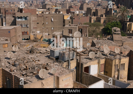 Vista sui tetti del Cairo, Egitto, Africa Foto Stock