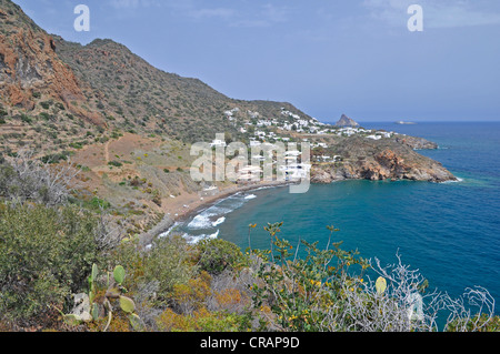 Bay, Panarea, Isole Eolie o Lipari Isole, Sicilia, Italia meridionale, Italia, Europa Foto Stock