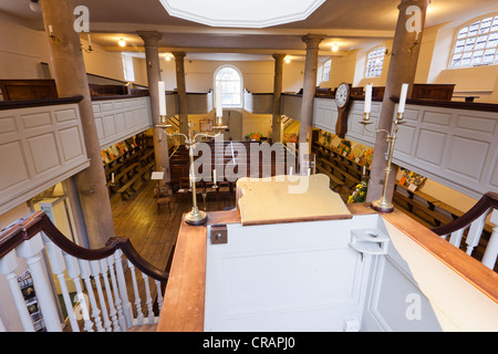 John Wesley's cappella, la nuova camera, Bristol, la più antica cappella metodista nel mondo (costruito originariamente nel 1739). Foto Stock