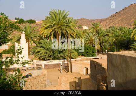 Case di pietra nel villaggio di Djanet, Algeria, Africa Foto Stock