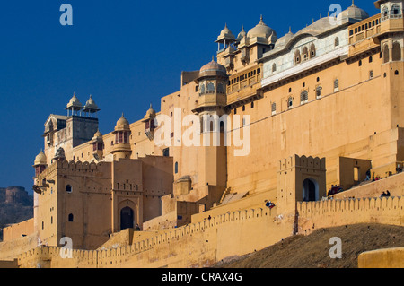 Forte Amber fortezza, ambra, vicino a Jaipur, Rajasthan, India, Asia Foto Stock