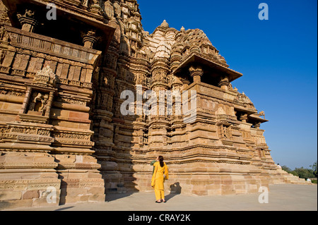 Kandariya Mahadev Temple, Khajuraho Gruppo di Monumenti Patrimonio dell'Umanità UNESCO, Madhya Pradesh, India, Asia Foto Stock