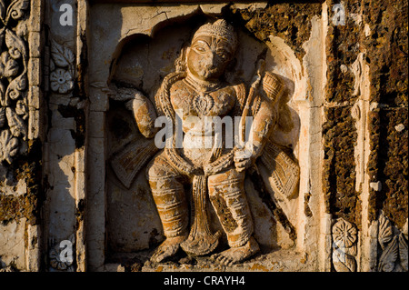 Rilievo, Radha Shyam tempio in terracotta, Bishnupur, Bankura distretto, West Bengal, India, Asia Foto Stock