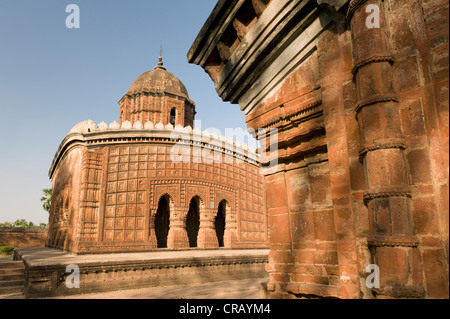 Madan Mohan in terracotta di un tempio in Keshta Rai, Bishnupur, Bankura distretto, West Bengal, India, Asia Foto Stock