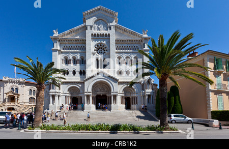 La Cattedrale di San Nicola, neoromanica, Monte Carlo, il Principato di Monaco, Côte d'Azur, Europa PublicGround Foto Stock