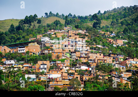 Baraccopoli, Comuna 13, Medellin, Colombia, Sud America, America Latina, America Foto Stock