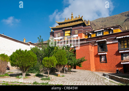 Monastero di Tashilhunpo, Shigatse, nel Tibet, Asia Foto Stock