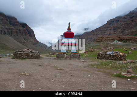 Mt. Kailash Kora, percorso del pellegrinaggio, Tibet occidentale, Asia Foto Stock