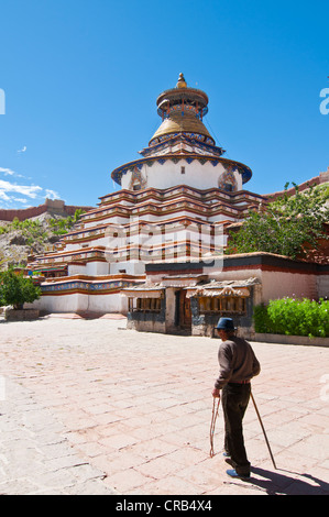 Kumbum stupa nel monastero di Gyantse, Tibet, Asia Foto Stock