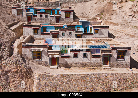 Case tibetano in Gyantse, Tibet, Asia Foto Stock