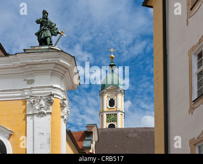 Kloster Ochsenhausen monastero, con St. Georg monastero chiesa, Ochsenhausen, quartiere Biberach, Alta Svevia Foto Stock