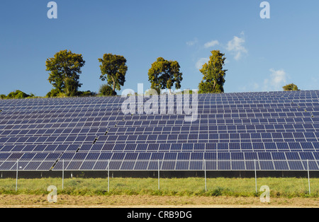 Solar agriturismo vicino a Landshut, fotovoltaico, Baviera, Germania, Europa Foto Stock