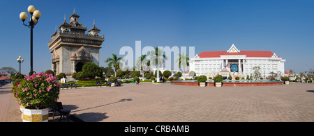 Arco di Trionfo, Patuxai, Vientiane, Laos, Indocina, Asia sud-orientale, Asia Foto Stock