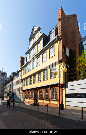 La Casa di Goethe, luogo di nascita di Johann Wolfgang Goethe, Frankfurt am Main, Hesse, Germania, Europa Foto Stock