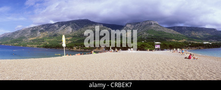 Spiaggia di Zlatni Rat, Bol, Isola di Brac, Dalmazia, Croazia, Europa Foto Stock