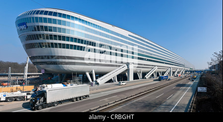 Centro business La Squaire, precedentemente noto come Airrail Center, presso il Terminal 1 dell'aeroporto di Francoforte, Frankfurt am Main, Hesse Foto Stock