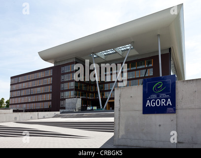 Edificio del Consiglio d'Europa, l'Agora, Strasburgo, Alsazia, Francia, Europa Foto Stock