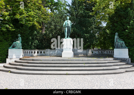 Monumento di Goethe, Strasburgo, Alsazia, Francia, Europa Foto Stock