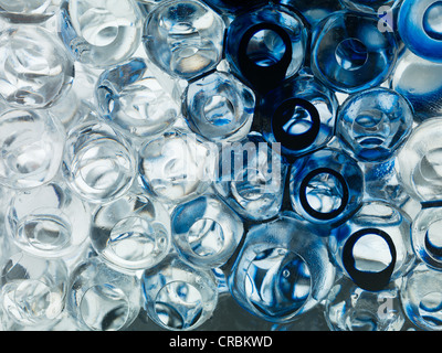 Sfera trasparente con inchiostro blu Foto Stock