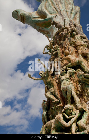 Il Memoriale dell'Olocausto Miami Beach con la scultura di amore e di angoscia, Miami, Florida, Stati Uniti d'America Foto Stock