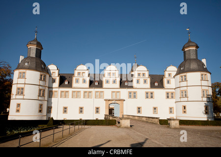 Schloss Neuhaus castello, un eccezionale edificio Weser-Renaissance in Paderborn, Renania settentrionale-Vestfalia, Germania, Europa Foto Stock