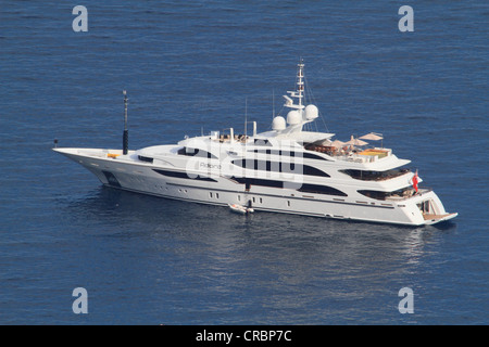 Motor Yacht, adora, costruito da Benetti, lunghezza totale, 61,5 metri, costruito nel 2010, sulla Cote d'Azur, in Francia, Mediterranea Foto Stock