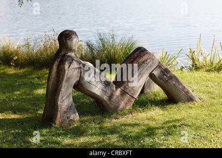 La scultura da Galerie galleria Risse, Lago Wessling, Wessling, Fuenfseenland, cinque distretto dei laghi, Alta Baviera, Baviera Foto Stock