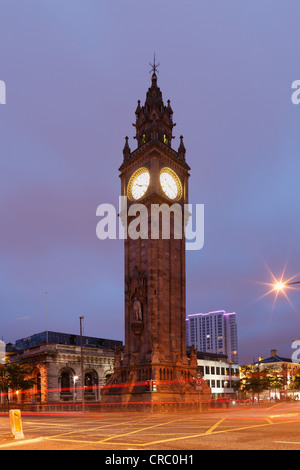 Clock Tower, Albert Memorial Clock Tower di Belfast, Irlanda del Nord, Regno Unito, Europa, PublicGround Foto Stock