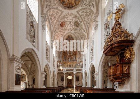 Chiesa parrocchiale di Santa Maria Assunta, Landsberg am Lech, Alta Baviera, Baviera, Germania, Europa Foto Stock