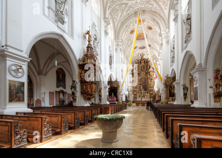 Chiesa parrocchiale di Santa Maria Assunta, Landsberg am Lech, Alta Baviera, Baviera, Germania, Europa Foto Stock