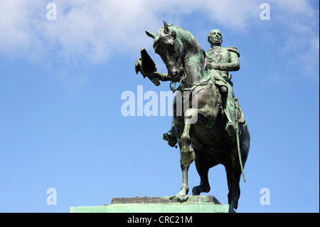 Statua equestre di re Guglielmo II, Koning Willem II, Den Haag (L'Aia), l'Aia, Olanda, Paesi Bassi, Benelux, Europa Foto Stock