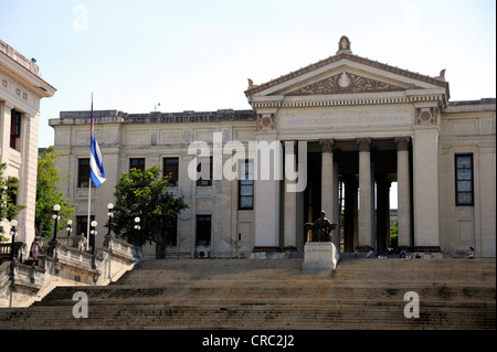 Università, Universidad de la Habana, centro città dell Avana, Havana Vedado, Cuba, Antille Maggiori, dei Caraibi e America centrale Foto Stock