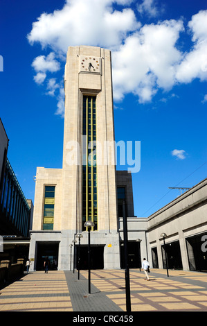 Torre presso la stazione ferroviaria Gare du Nord, Noordstation, St Josse trimestre, Bruxelles, Belgio, Benelux Foto Stock