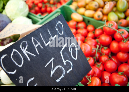 Mercato ortofrutticolo, Campo de' Fiori mercato, Roma Foto Stock
