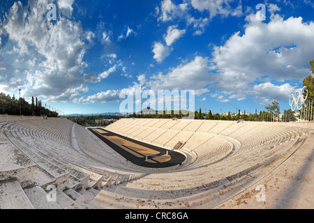 Stadio Panateneico (329 a.C.) in Atene, ha ospitato i primi Giochi Olimpici moderni in Grecia. Foto Stock