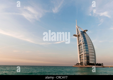 Elk206-2707 Emirati Arabi Uniti Dubai, Dubai Creek, il Burj Al Arab Hotel Foto Stock