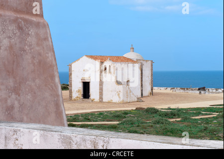 Nossa Senhora da Graca (Chiesa di Nostra Signora della Grazia), Fortaleza di Sagres Algarve Foto Stock